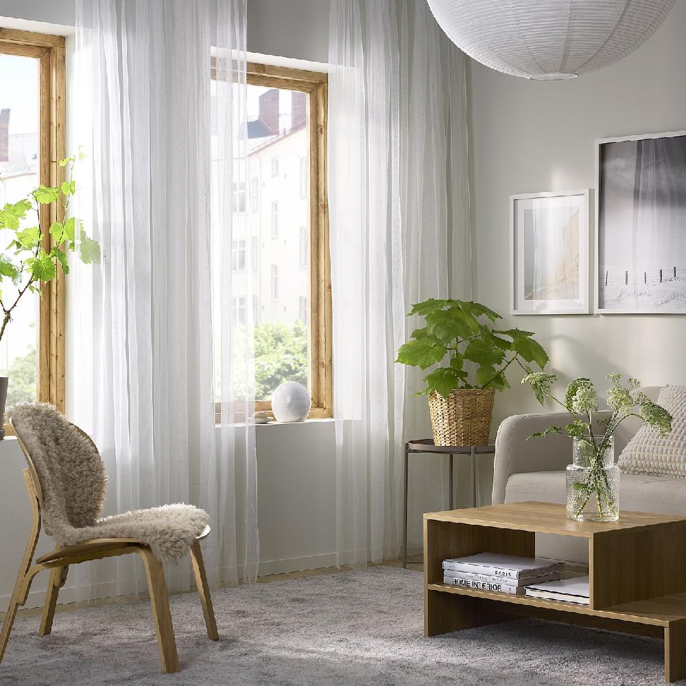 IKEA LILL Tenda A Rete 2 Teli Con Canale Per Bastone/bianco 280x300 Cm