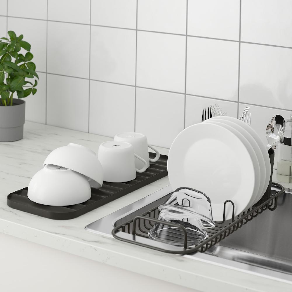 IKEA LILLHAVET Scolapiatti Multifunzionale Antracite