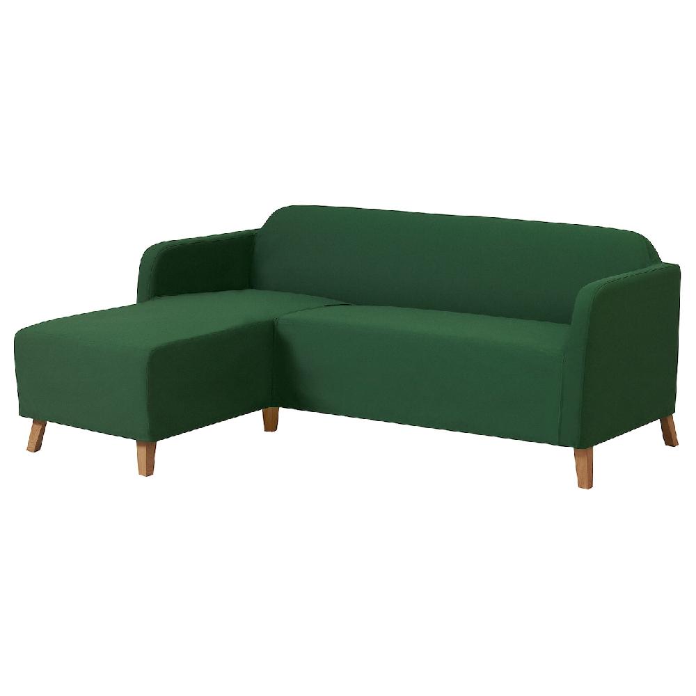 IKEA LINANÄS Copridivano Per Divano 3/chaise-lon Vissle Verde Scuro
