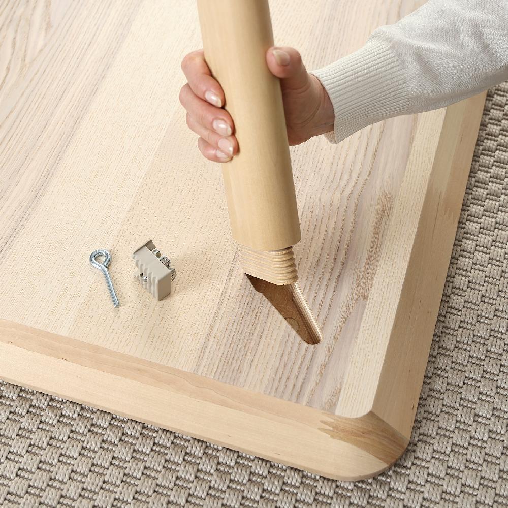 IKEA LISABO / LYCKAN Tavolo E 4 Sedie Impiallacciatura Di Frassino/giallo Impiallacciatura Di Betulla 140x78 Cm