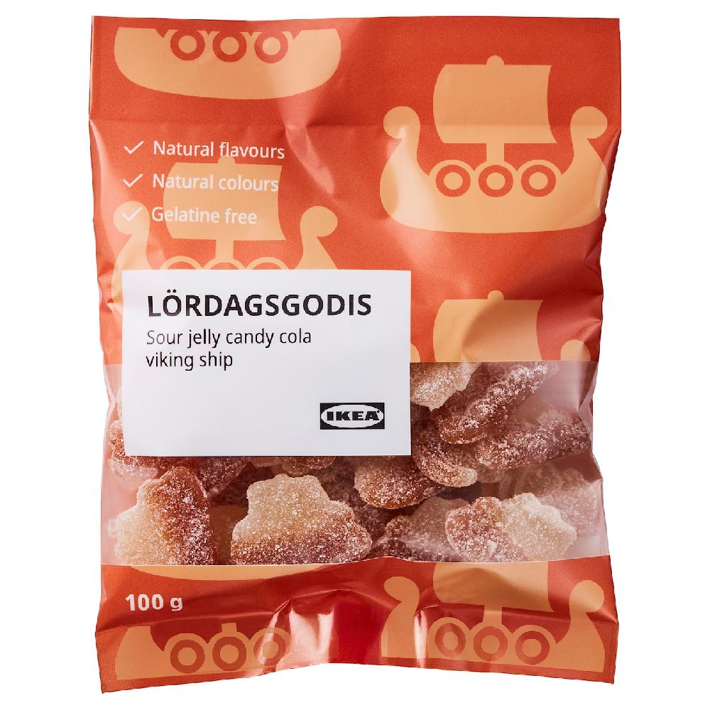 IKEA LÖRDAGSGODIS Caramella gommosa aspra al gusto di cola 100 g
