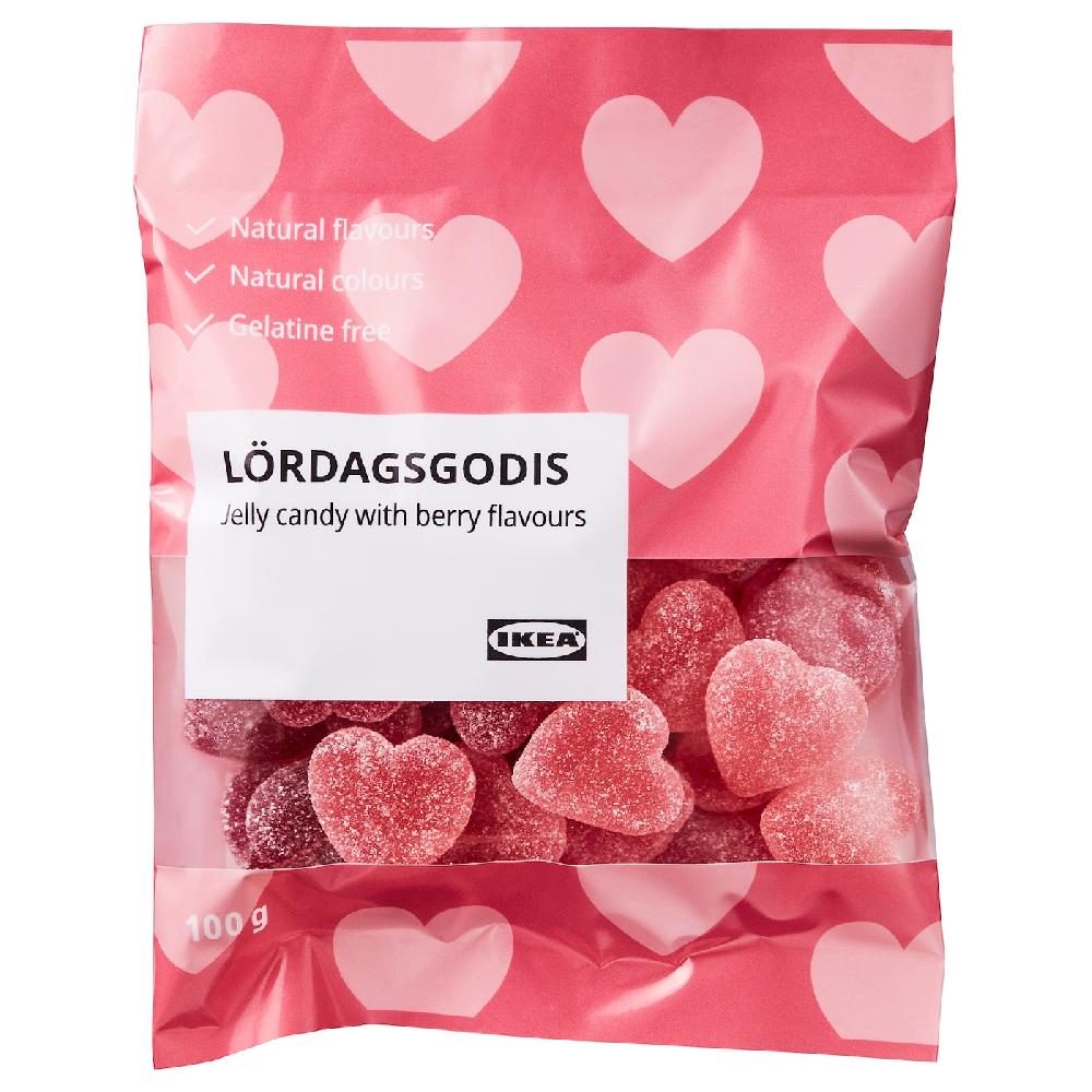 IKEA LÖRDAGSGODIS Caramella gommosa gusto di frutti di bosco 100 g