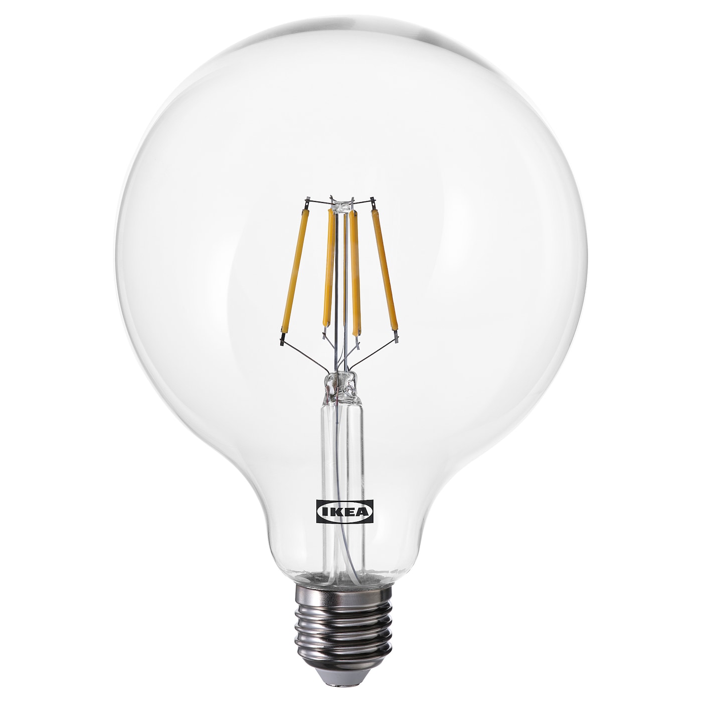 IKEA LUNNOM Lampadina a LED E27 470 lumen intensità luminosa regolabile/globo vetro trasparente 125 mm