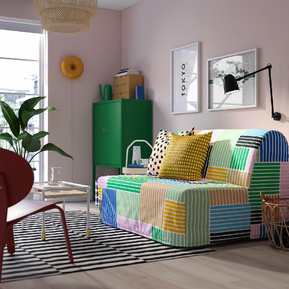 IKEA LYCKSELE LÖVÅS Divano Letto A 2 Posti Grindtorp Fantasia