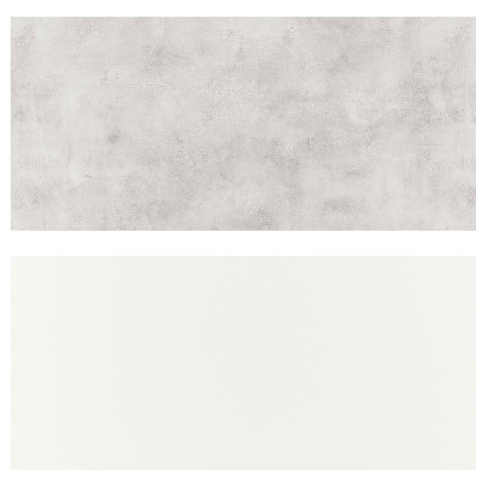 IKEA LYSEKIL Rivestimento da parete double-face bianco/grigio chiaro effetto cemento 119.6x55 cm