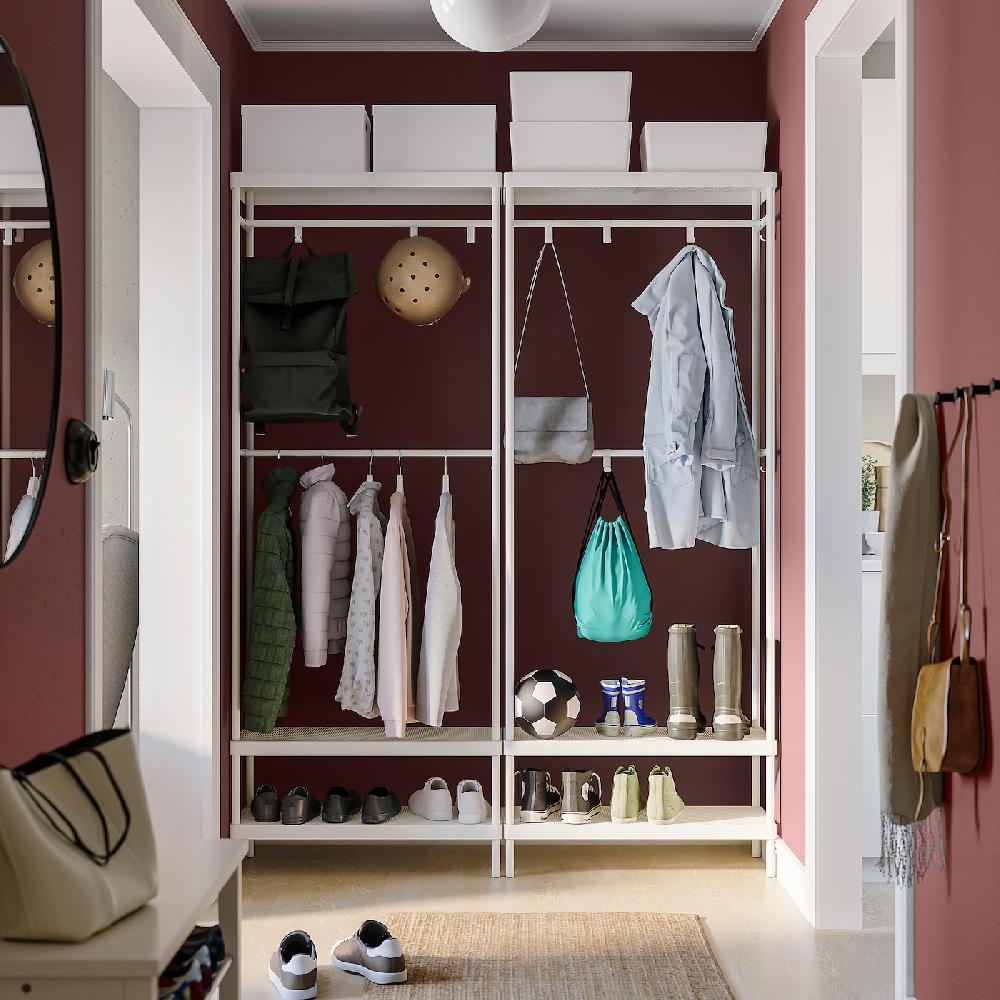 IKEA MACKAPÄR Attaccapanni/rastrelliera Scarpe Bianco 78x32x200 Cm