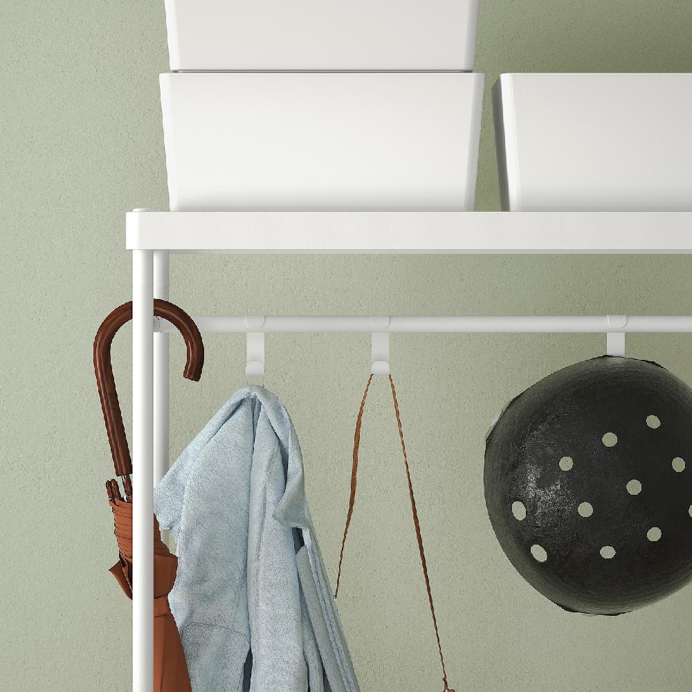 IKEA MACKAPÄR Attaccapanni/rastrelliera Scarpe Bianco 78x32x200 Cm