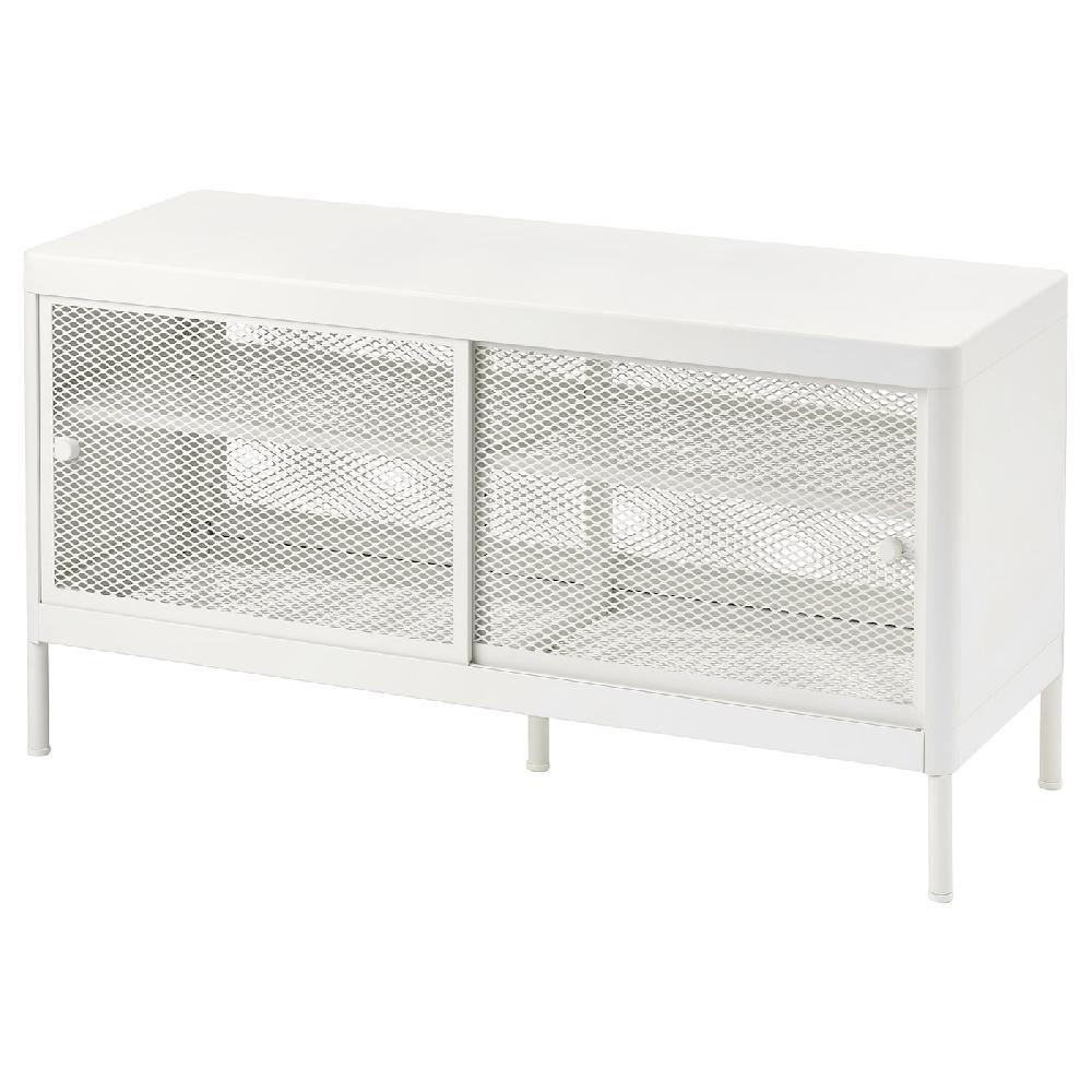 IKEA MACKAPÄR Panca con ante scorrevoli bianco 100x37 cm