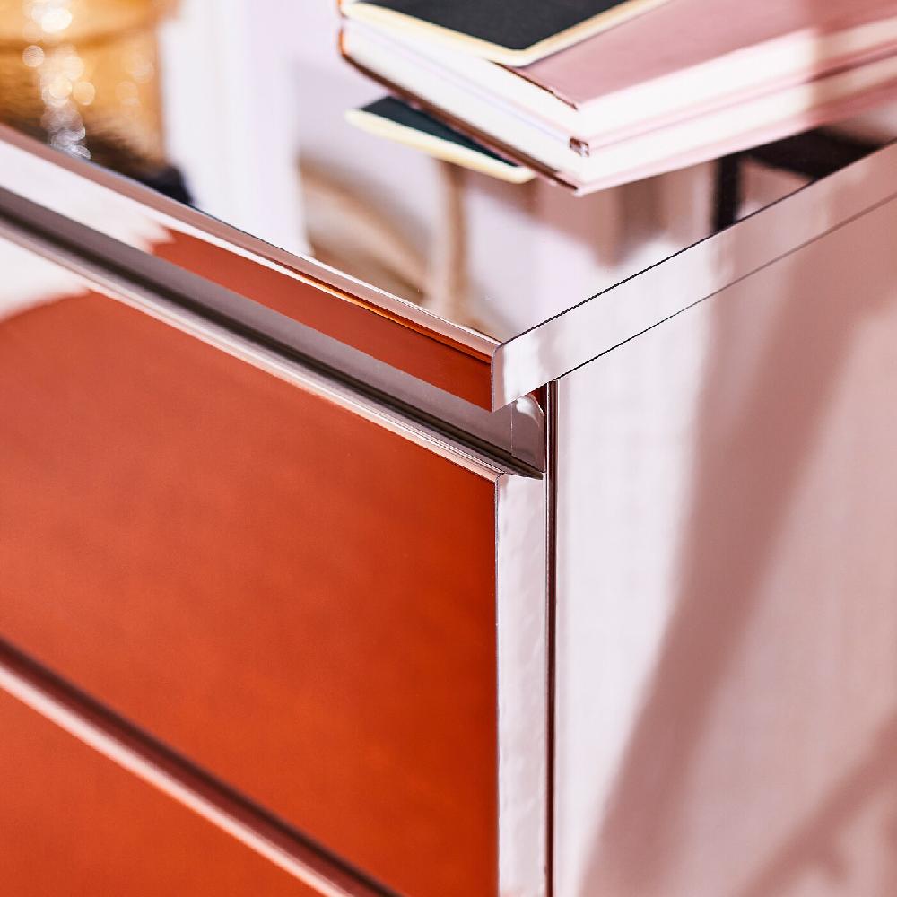 IKEA MALM Cassettiera Con 2 Cassetti Effetto Specchio 40x55 Cm