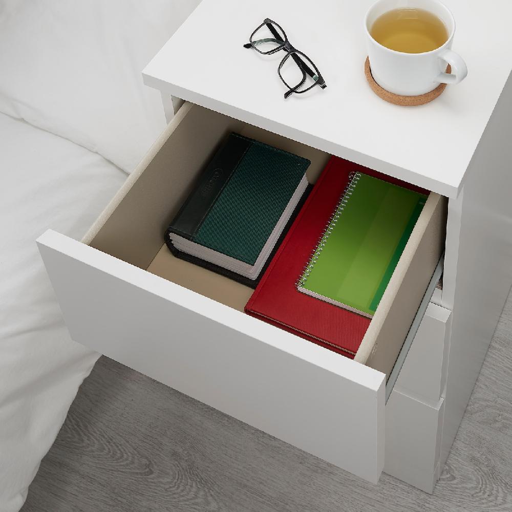 IKEA MALM Cassettiera Con 3 Cassetti Bianco 40x78 Cm
