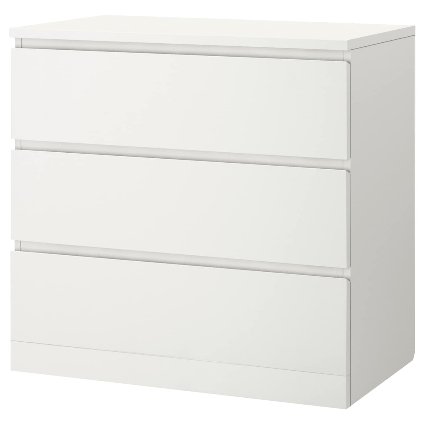 IKEA MALM Cassettiera con 3 cassetti bianco 80x78 cm