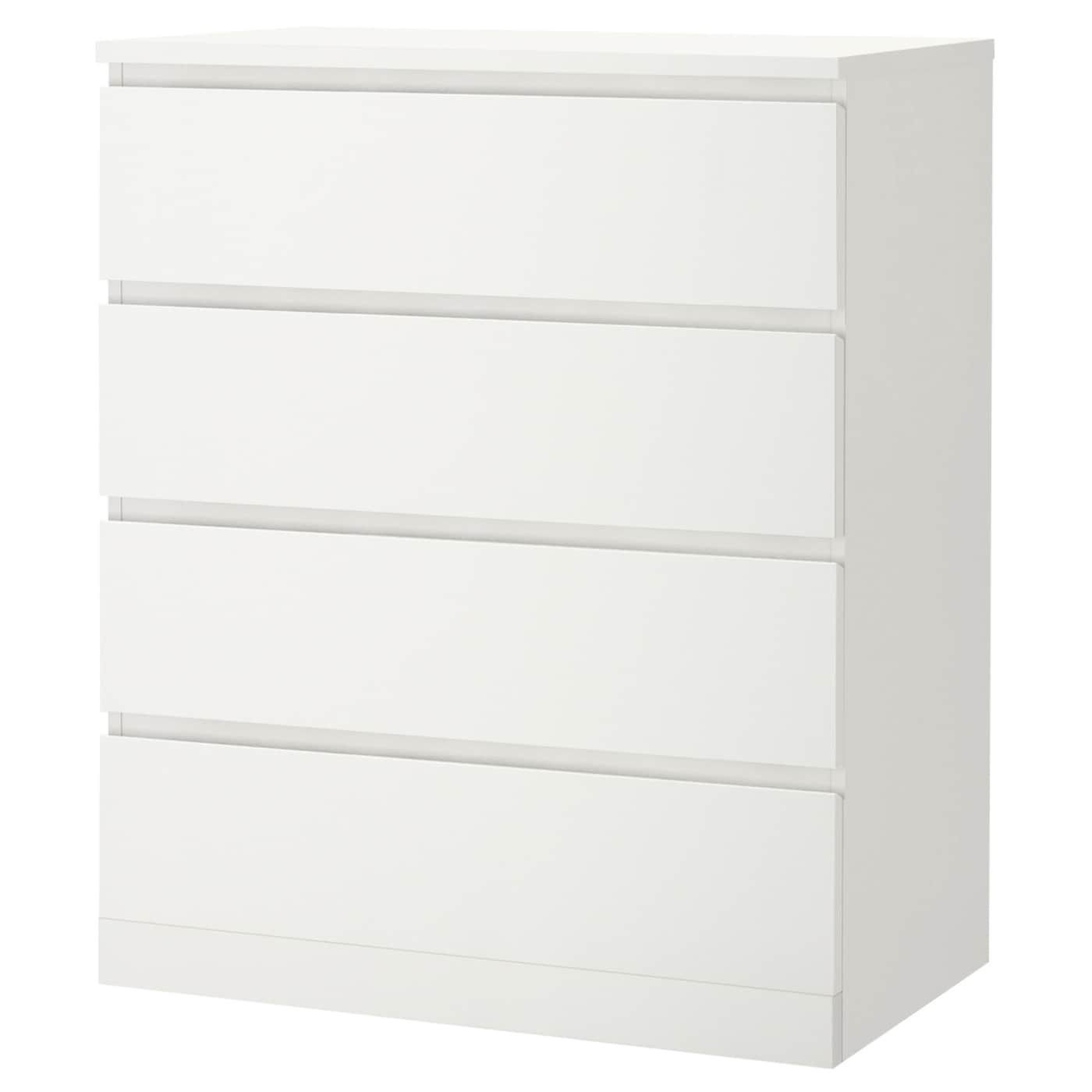 IKEA MALM Cassettiera con 4 cassetti bianco 80x100 cm