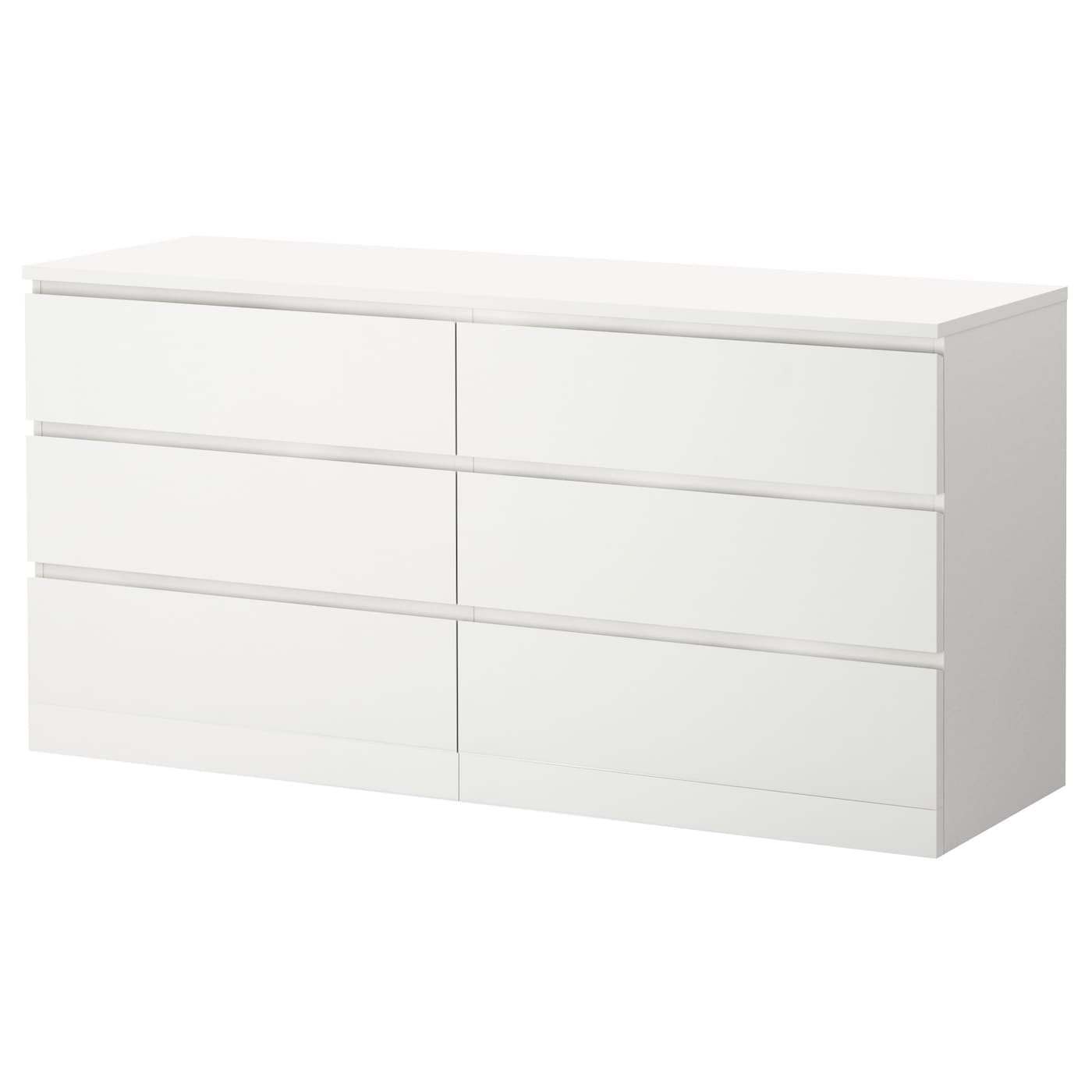 IKEA MALM Cassettiera con 6 cassetti bianco 160x78 cm