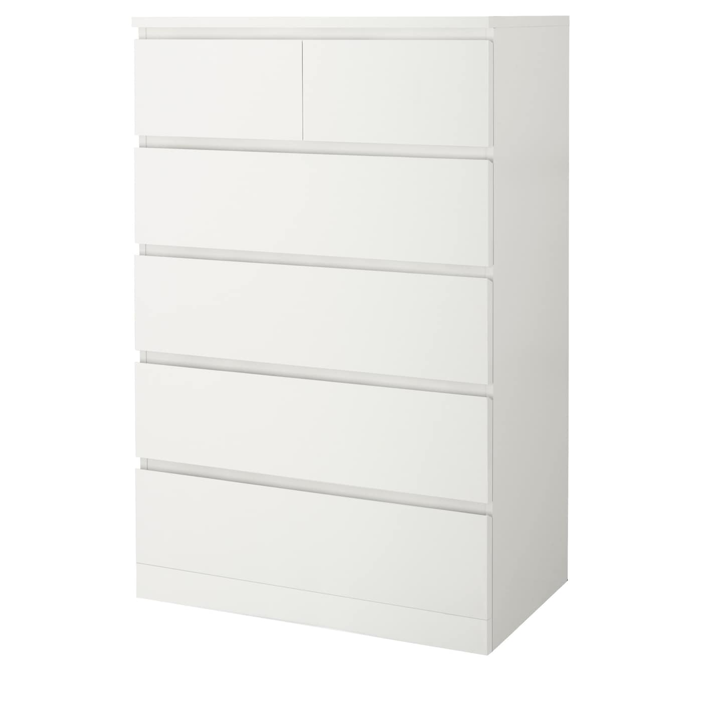 IKEA MALM Cassettiera con 6 cassetti bianco 80x123 cm