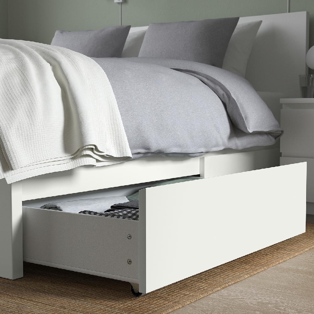 IKEA MALM Contenitore Struttura Letto Alta Bianco 200 Cm
