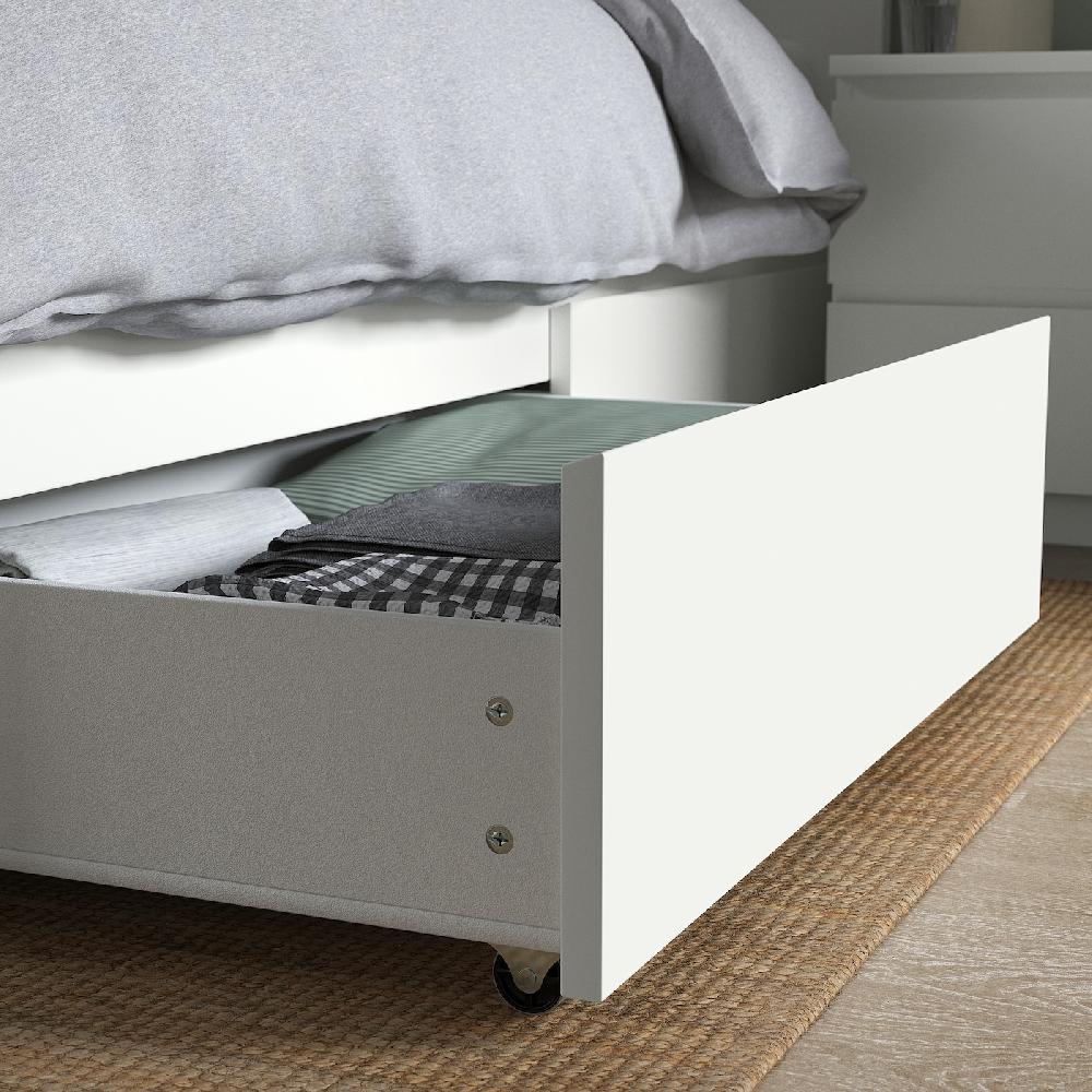 IKEA MALM Contenitore Struttura Letto Alta Bianco 200 Cm