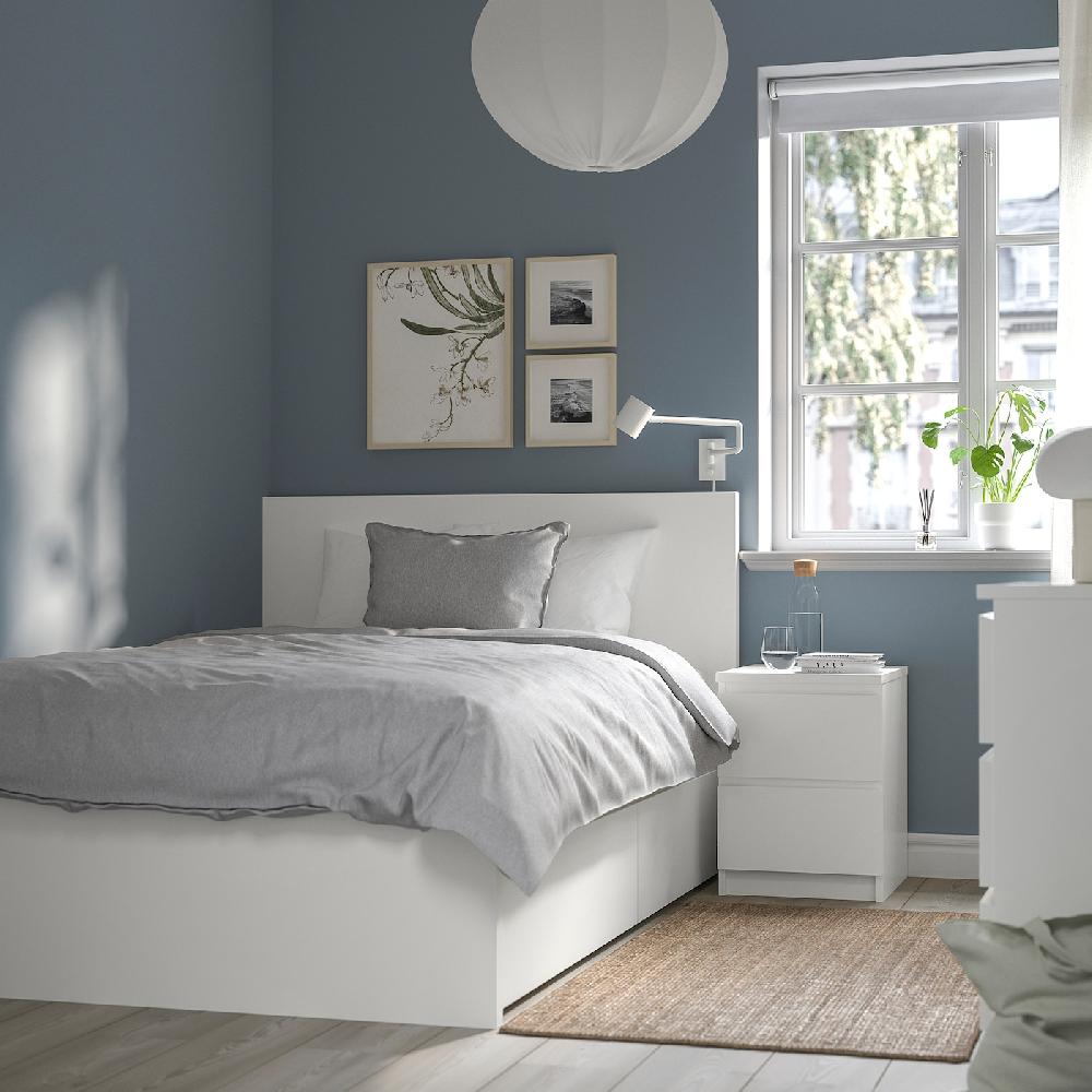 IKEA MALM Struttura Letto Alta/2 Contenitori Bianco 120x200 Cm