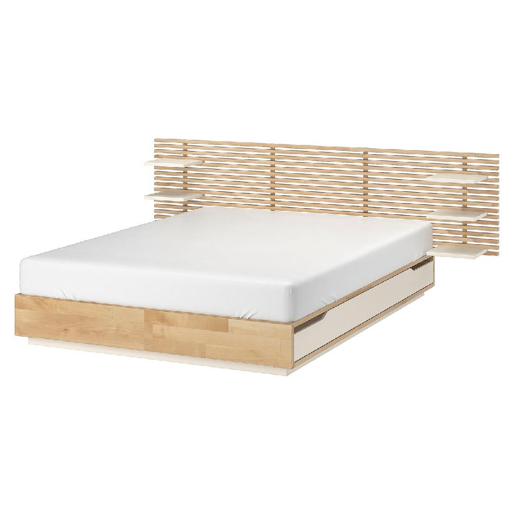 IKEA MANDAL Struttura letto con testiera betulla/bianco 160x200 cm