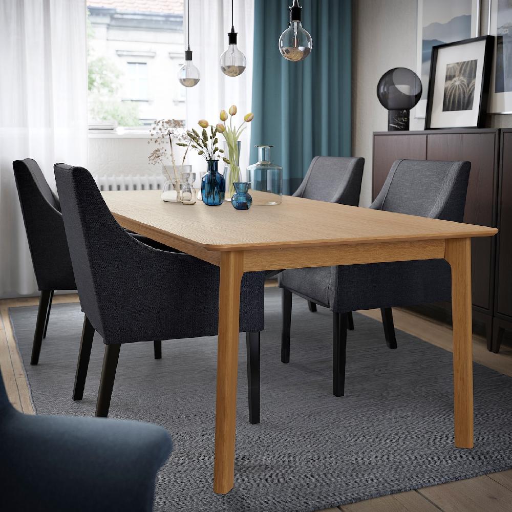 IKEA MELLANSEL Tavolo Allungabile Impiallacciatura Di Rovere 220/320x95 Cm
