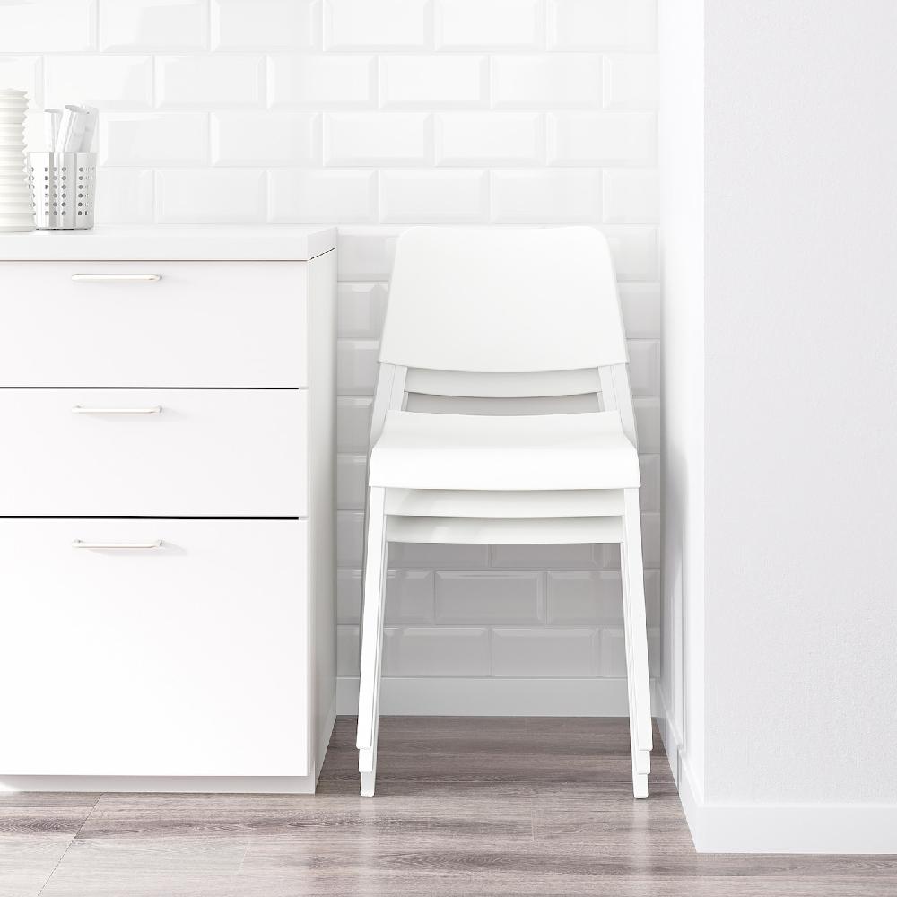 IKEA MELLTORP / TEODORES Tavolo E 4 Sedie Bianco 125 Cm