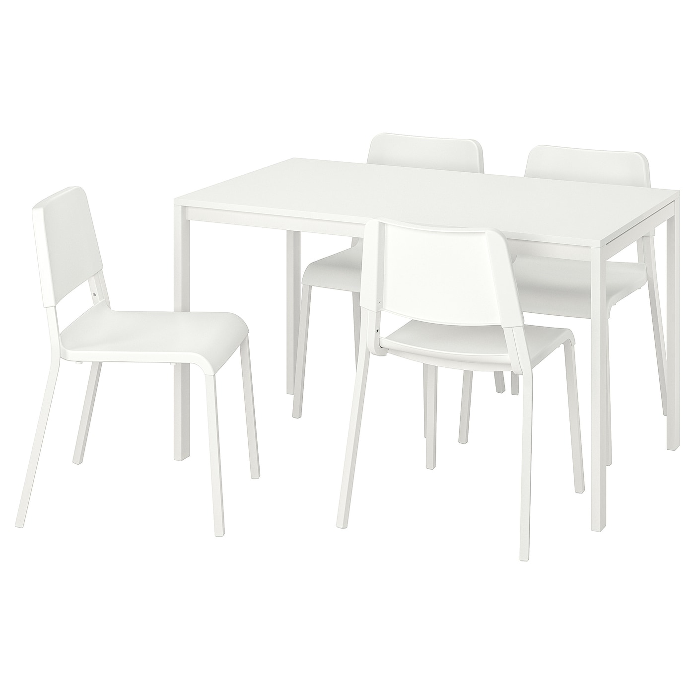 IKEA MELLTORP / TEODORES Tavolo e 4 sedie bianco 125 cm