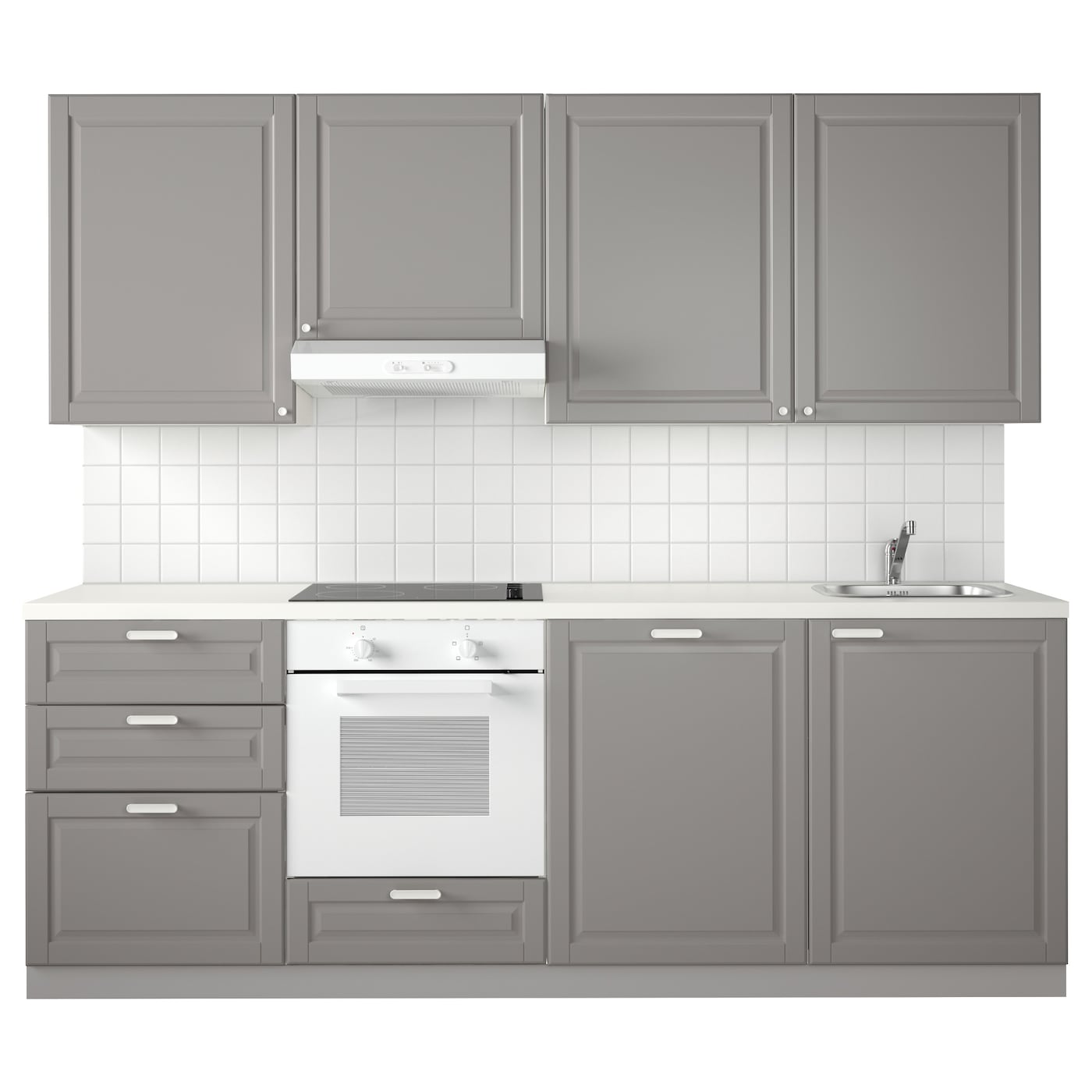 IKEA METOD Cucina bianco Maximera/Bodbyn grigio 240x60x228 cm