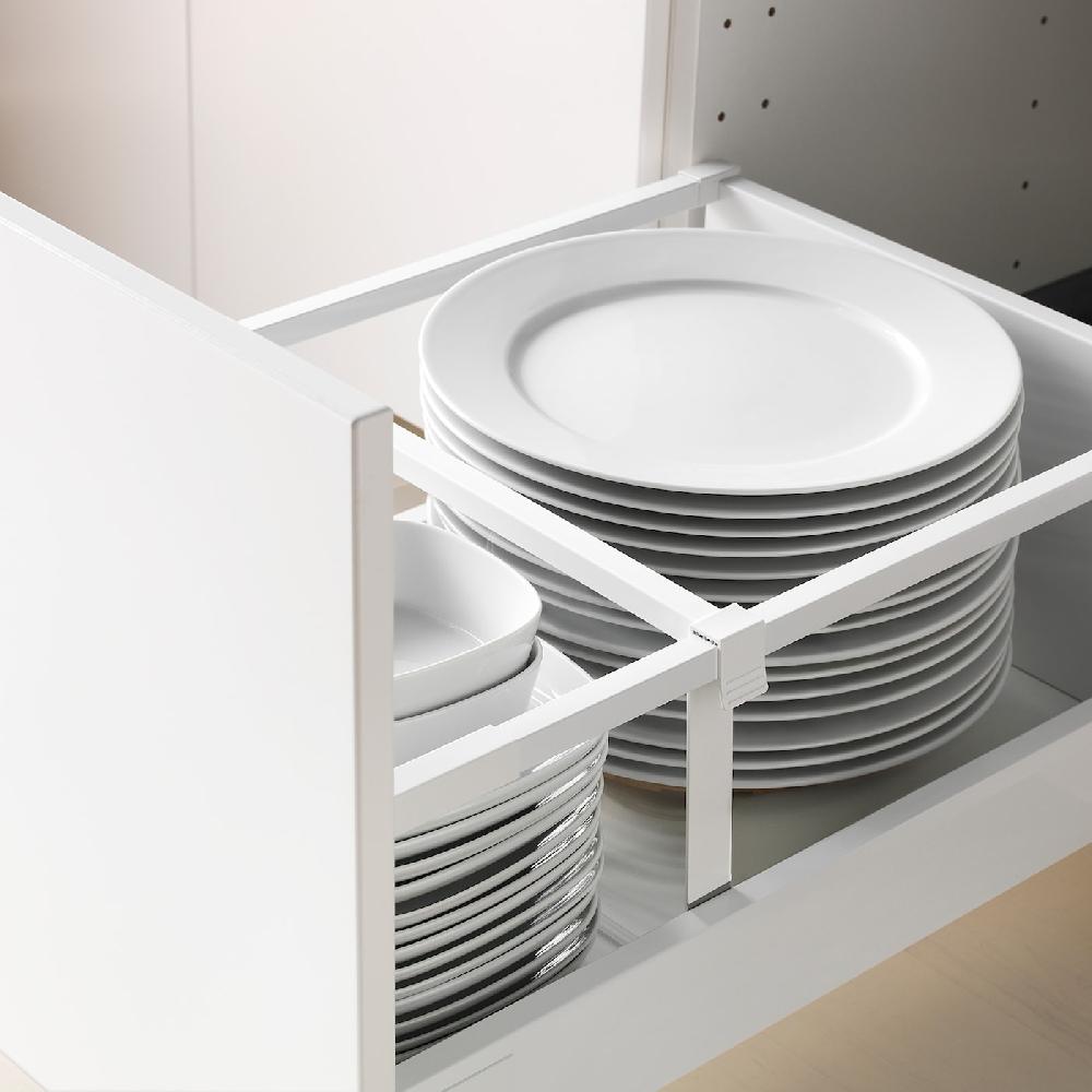 IKEA METOD / MAXIMERA Mob 3front/2casset Bas/1med/1alt Bianco/Bodbyn Grigio 40x60 Cm