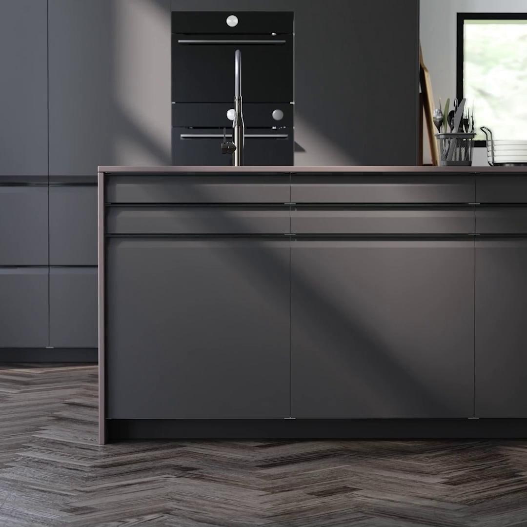 IKEA METOD / MAXIMERA Mobile Alto Con 2 Ante/4 Cassetti Nero/Upplöv Antracite Opaco 40x60x220 Cm