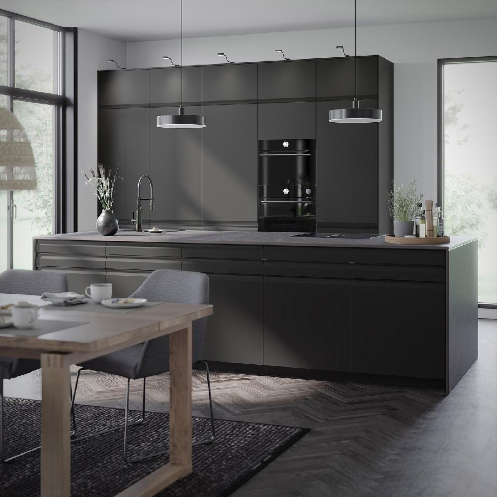IKEA METOD / MAXIMERA Mobile Alto Con 2 Ante/4 Cassetti Nero/Upplöv Antracite Opaco 40x60x220 Cm