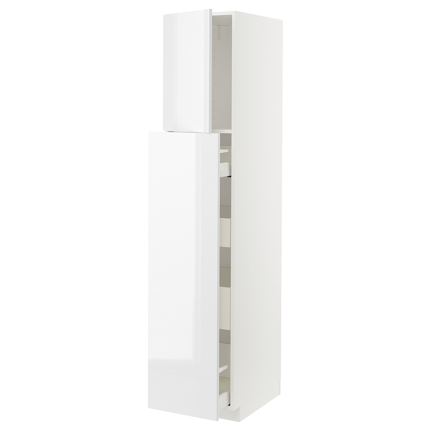 IKEA METOD / MAXIMERA Mobile alto/elem estr/1anta/4casset bianco/Ringhult bianco 40x60x200 cm