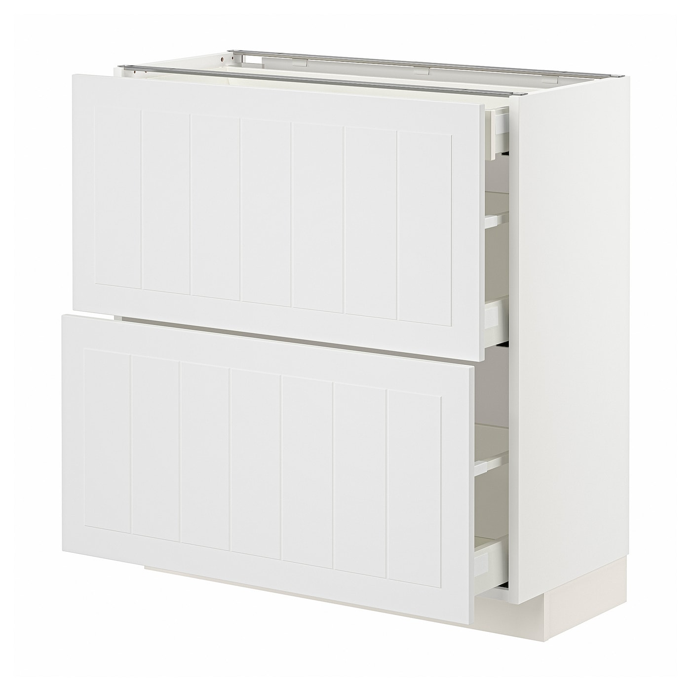 IKEA METOD / MAXIMERA Mobile Base/2 Frontali/3 Cassetti Bianco/Stensund Bianco 80x37 Cm