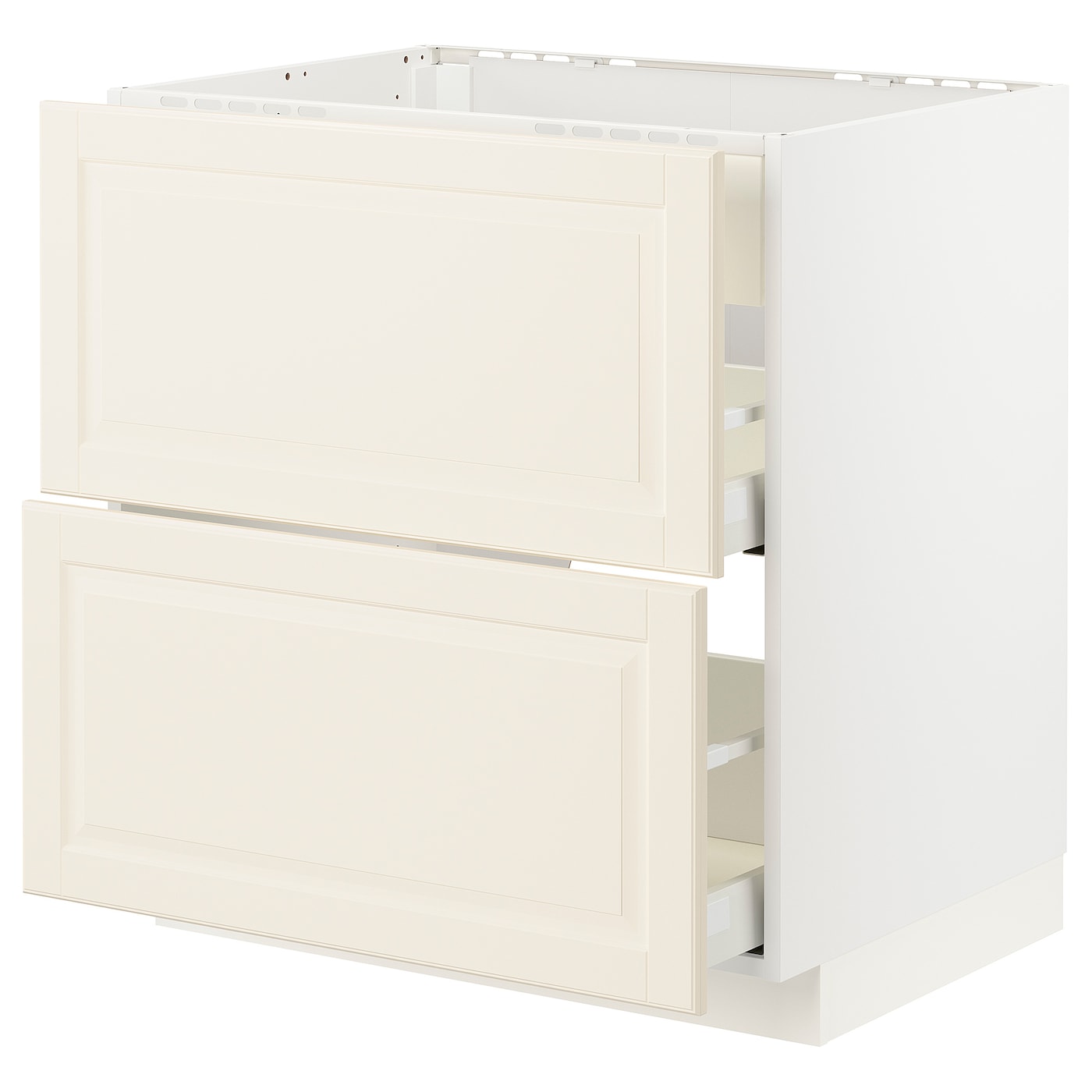 IKEA METOD / MAXIMERA Mobile Piano Cott/cappa Int/casset Bianco/Bodbyn Bianco Sporco 80x60 Cm