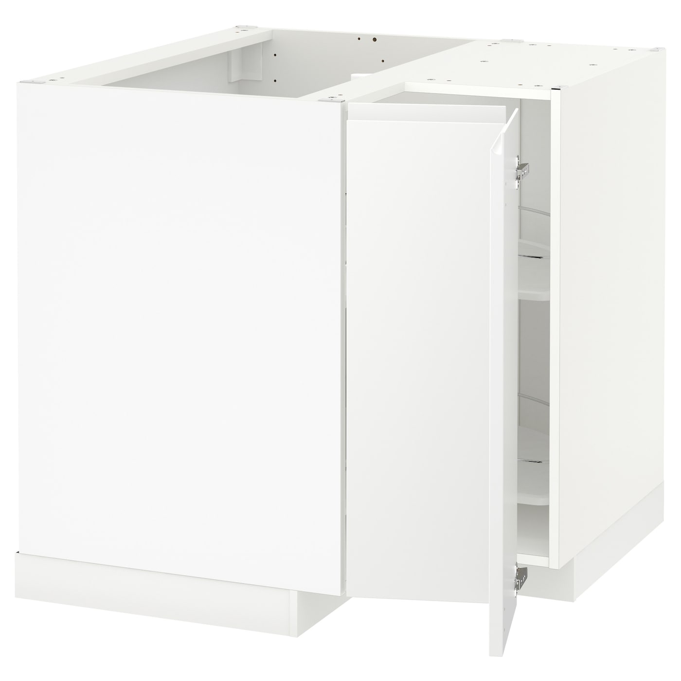 IKEA METOD Mobile angolare/cestello girevole bianco/Voxtorp bianco opaco 88x88 cm