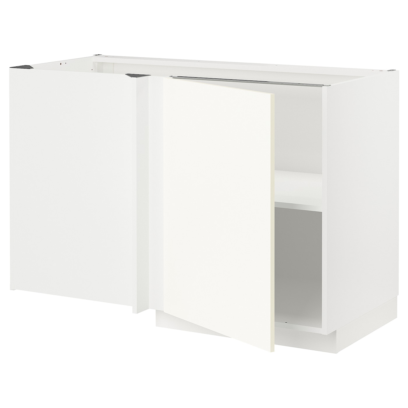 IKEA METOD Mobile base angolare con ripiano bianco/Vallstena bianco 128x68 cm