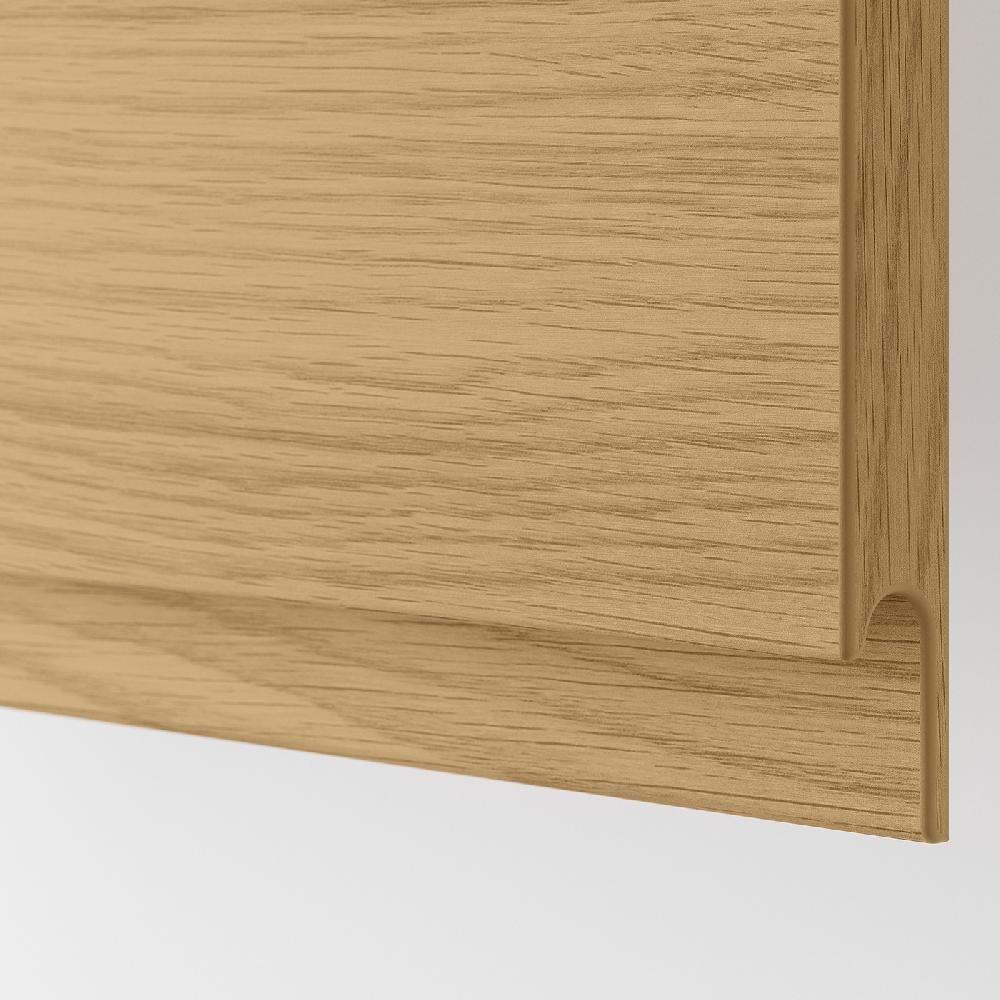 IKEA METOD Mobile Frigo O Congelatore/2 Ante Bianco/Voxtorp Effetto Rovere 60x60x200 Cm
