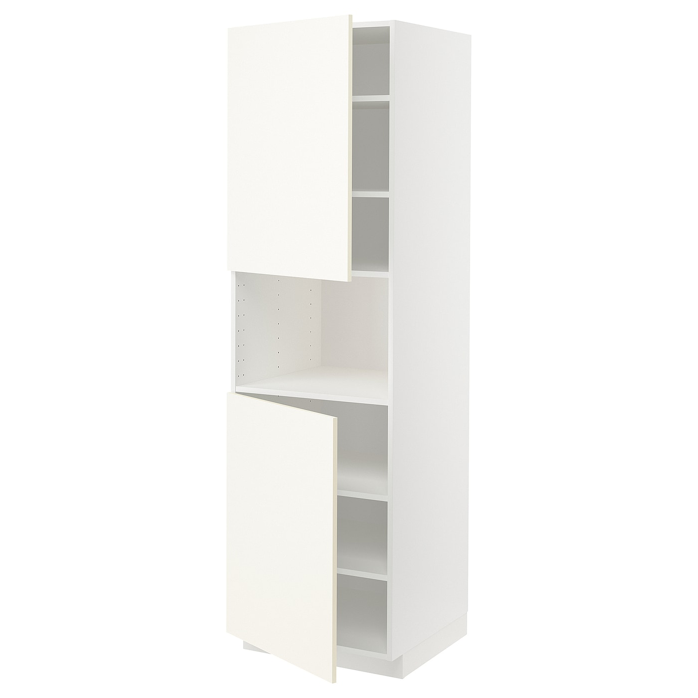 IKEA METOD Mobile Microonde 2 Ante/ripiani Bianco/Vallstena Bianco 60x60x200 Cm