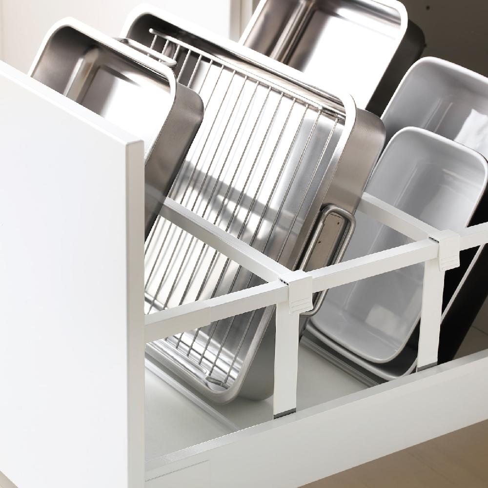 IKEA METOD Mobile P Cottura/2frontali/2casset Bianco/Ringhult Bianco 60x60 Cm