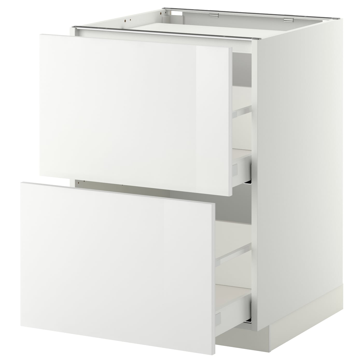 IKEA METOD Mobile p cottura/2frontali/2casset bianco/Ringhult bianco 60x60 cm