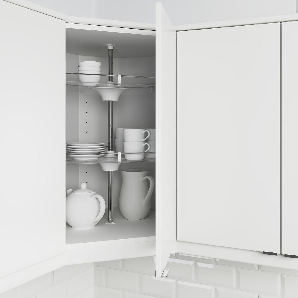 IKEA METOD Pensile Angolare/cestello Girevole Bianco/Ringhult Bianco 68x60 Cm