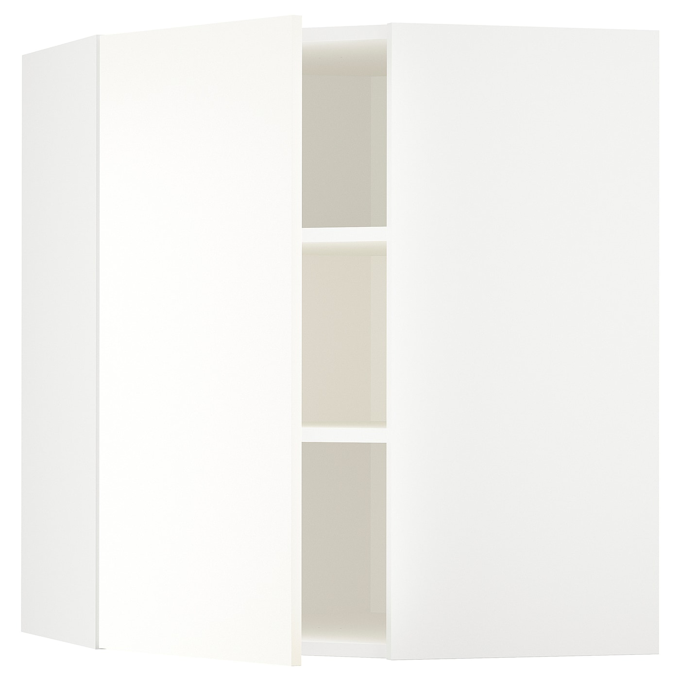 IKEA METOD Pensile angolare con ripiani bianco/Vallstena bianco 68x80 cm