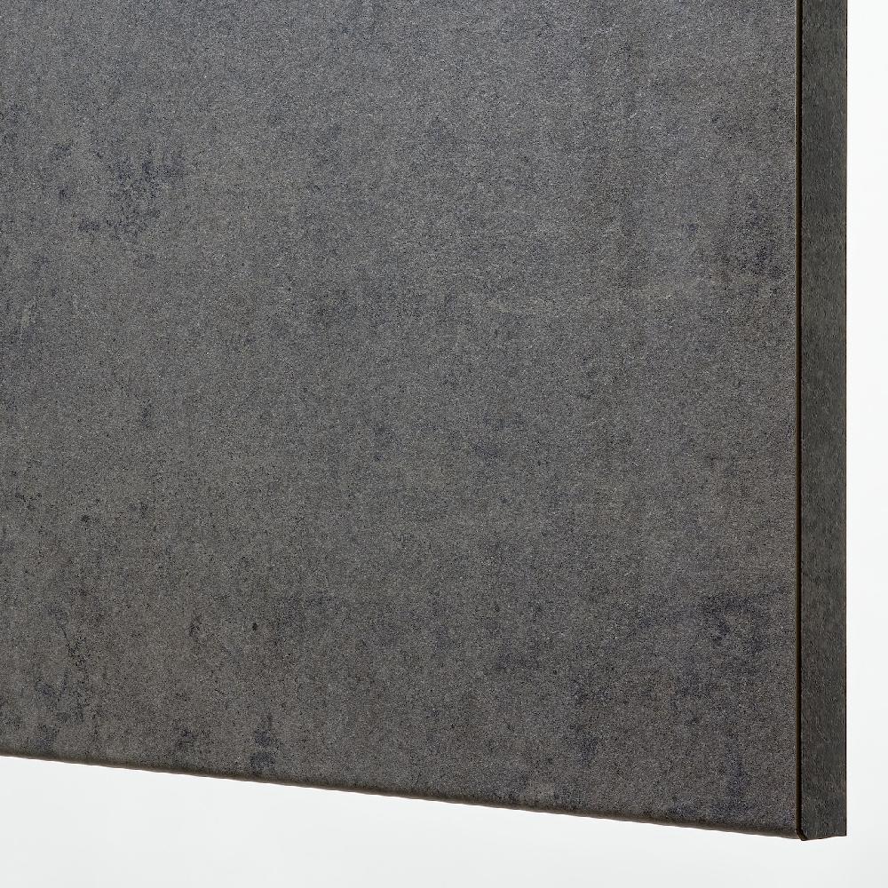 IKEA METOD Pensile Con 2 Ante Nero/Kalhyttan Effetto Cemento Grigio Scuro 80x40 Cm