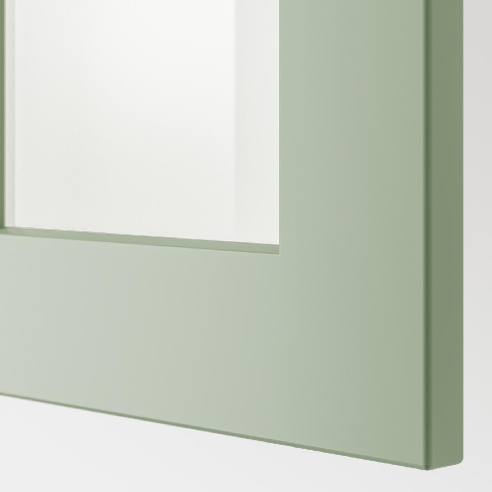 IKEA METOD Pensile Con Ripiani/2 Ante A Vetro Bianco/Stensund Verde Chiaro 60x80 Cm