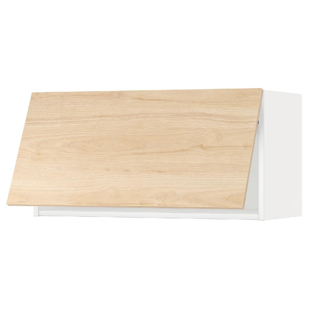 IKEA METOD Pensile orizzontale bianco/Askersund effetto frassino chiaro 80x40 cm