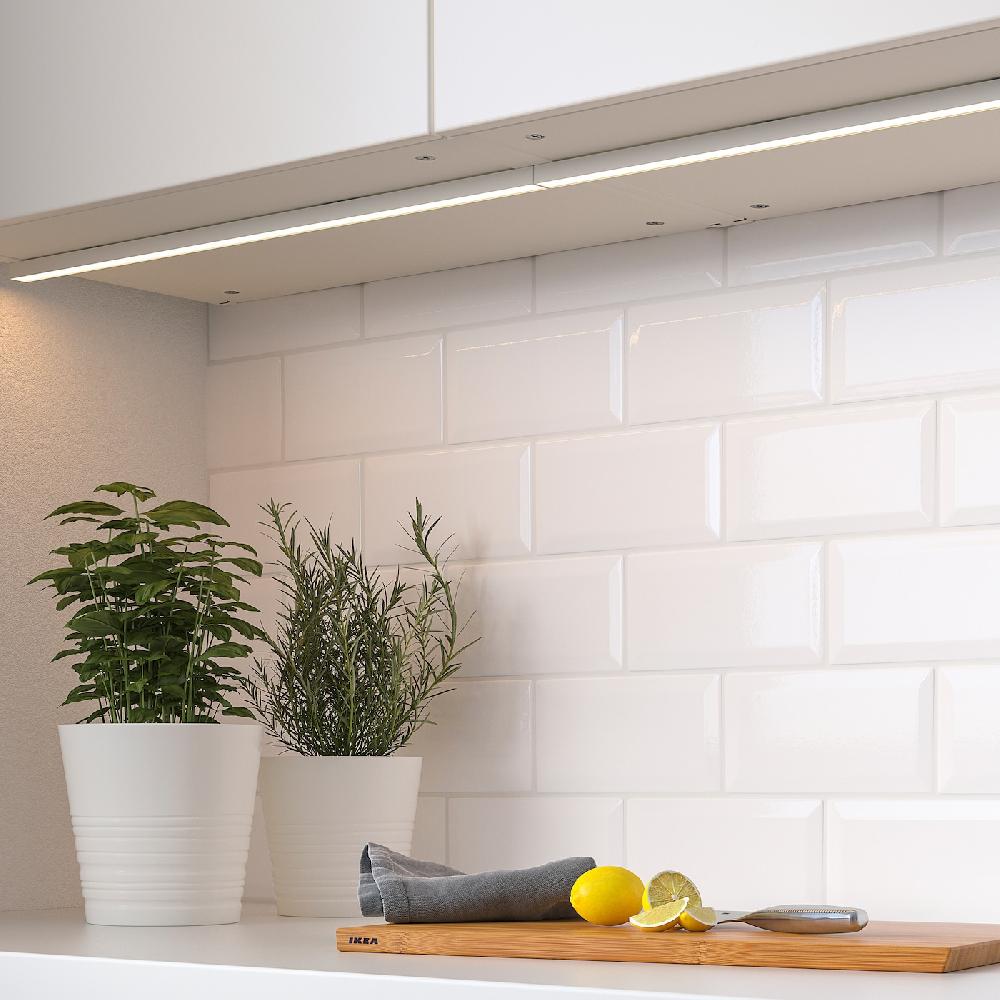 IKEA MITTLED Barra A LED Sottopensile Intensità Luminosa Regolabile Bianco 60 Cm