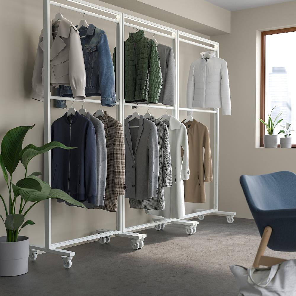 IKEA MITTZON Bastone Appendiab Per Strutt/rotel Bianco 80 Cm