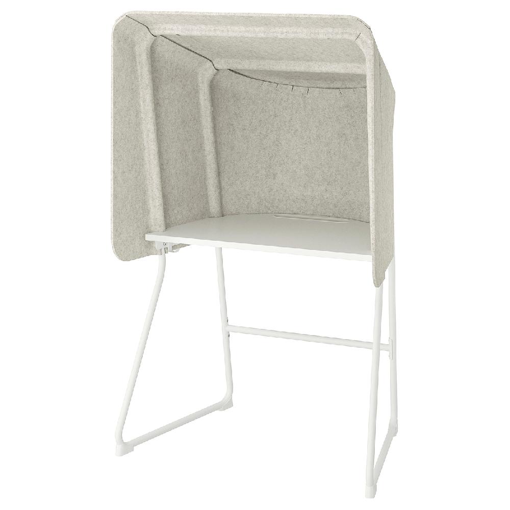 IKEA MITTZON Isola ufficio beige/bianco 95x87x155 cm