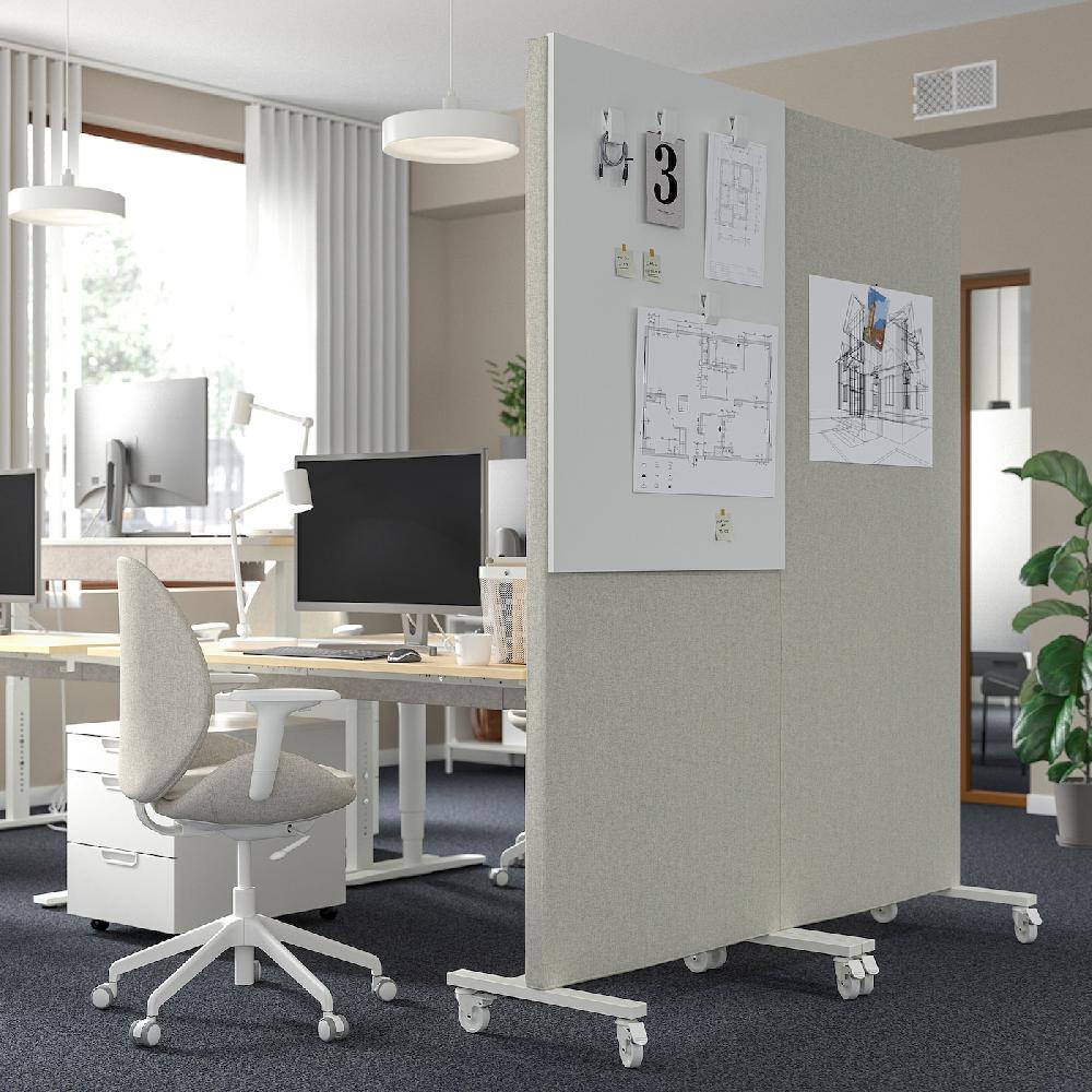 IKEA MITTZON Lavagna Bianca/bacheca Bianco 84x110x2 Cm