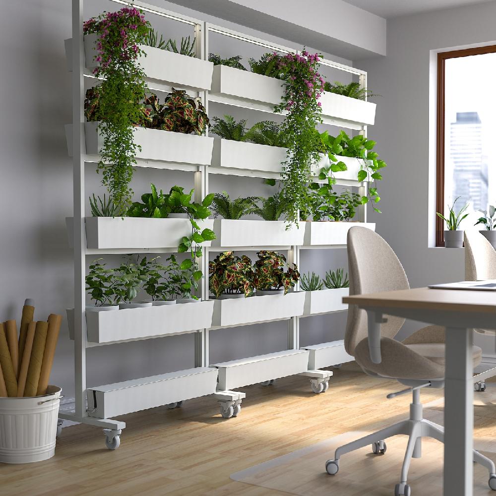 IKEA MITTZON Scatola Cavi Per Strutt Con Rotelle Bianco 80x13 Cm
