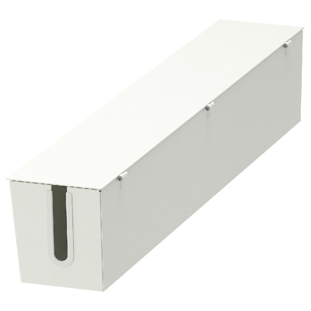 IKEA MITTZON Scatola cavi per strutt con rotelle bianco 80x13 cm
