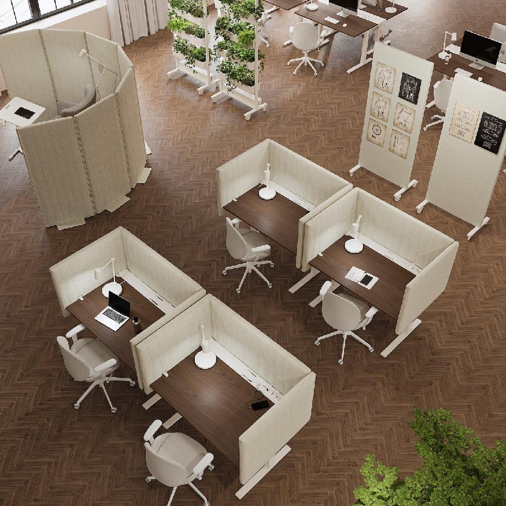 IKEA MITTZON Schermo Acustico Per Scrivania Gunnared Beige 125x72 Cm